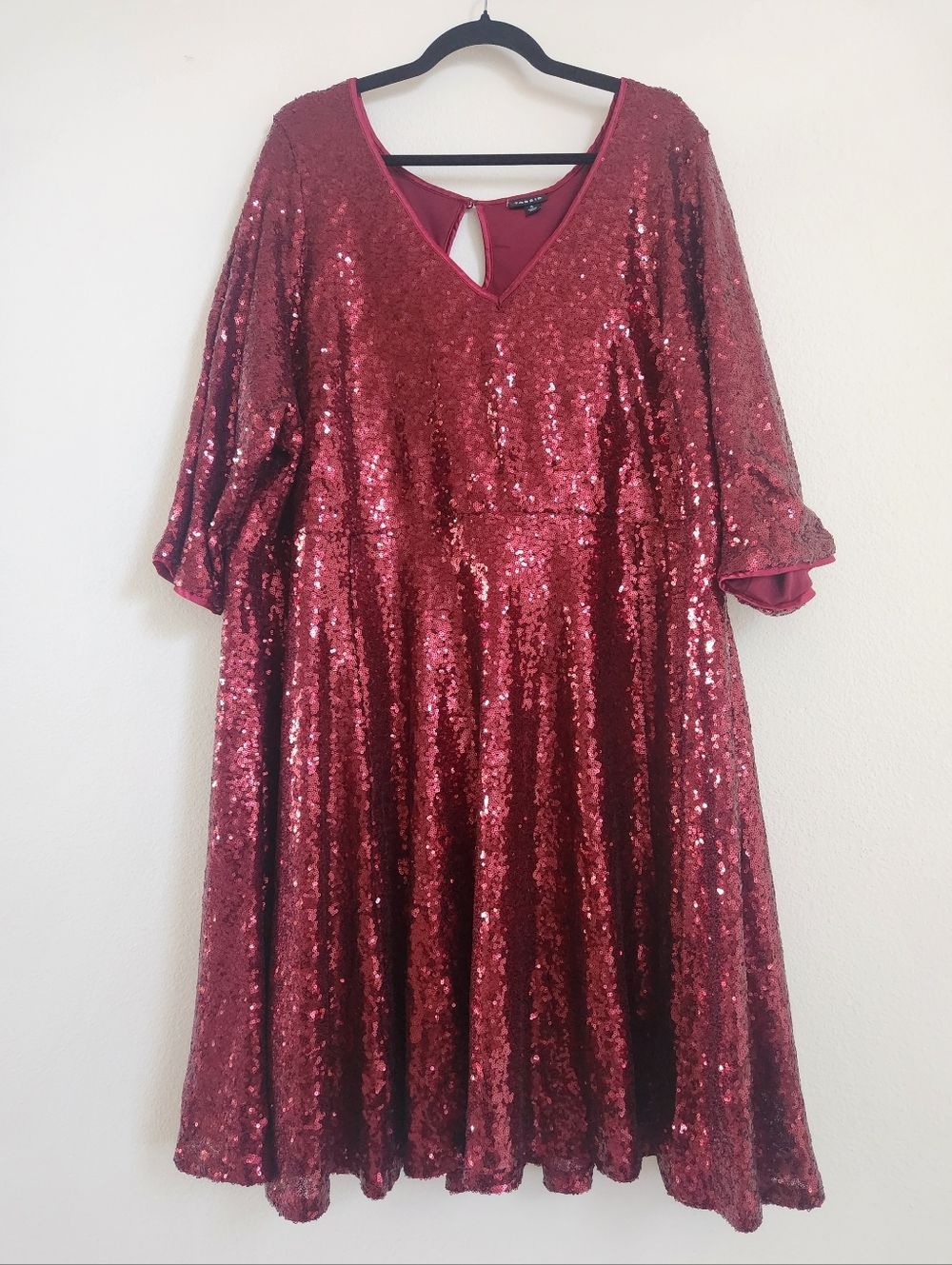 Torrid Red Sequin Skater Mini Dress